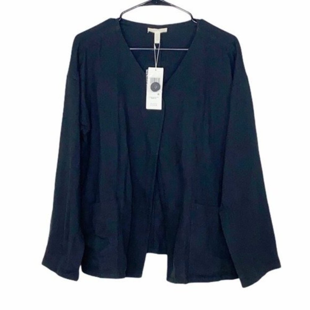 SOLD NWT Eileen Fisher Cropped Organic Cotton Jacket - Picture 1 of 7